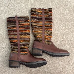 Sbicca Multicolor Striped Heeled Boots
